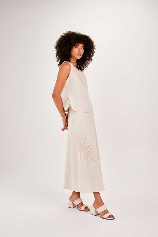 SAIA MIDI COM BORDADO