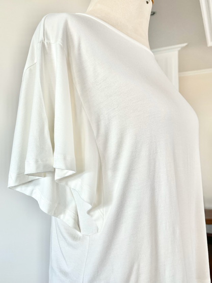 T-SHIRT DE MALHA COM MANGA AMPLA