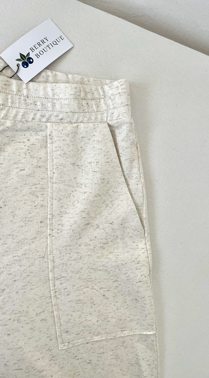 CALÇA EM MALHA COM LINHO